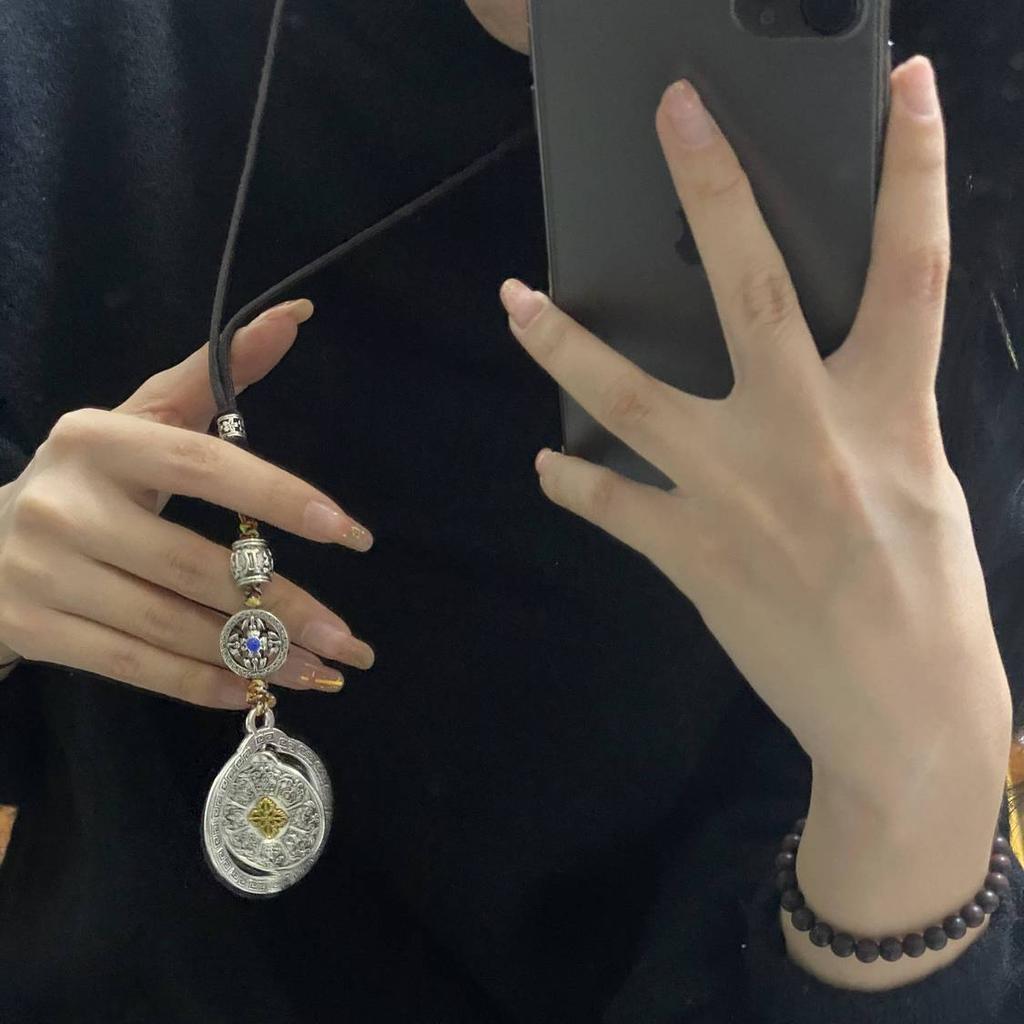 Ожерелье в стиле дзен, крутой кулон с вращающейся поясной биркой Jiugong Bagua, счастливый кулон