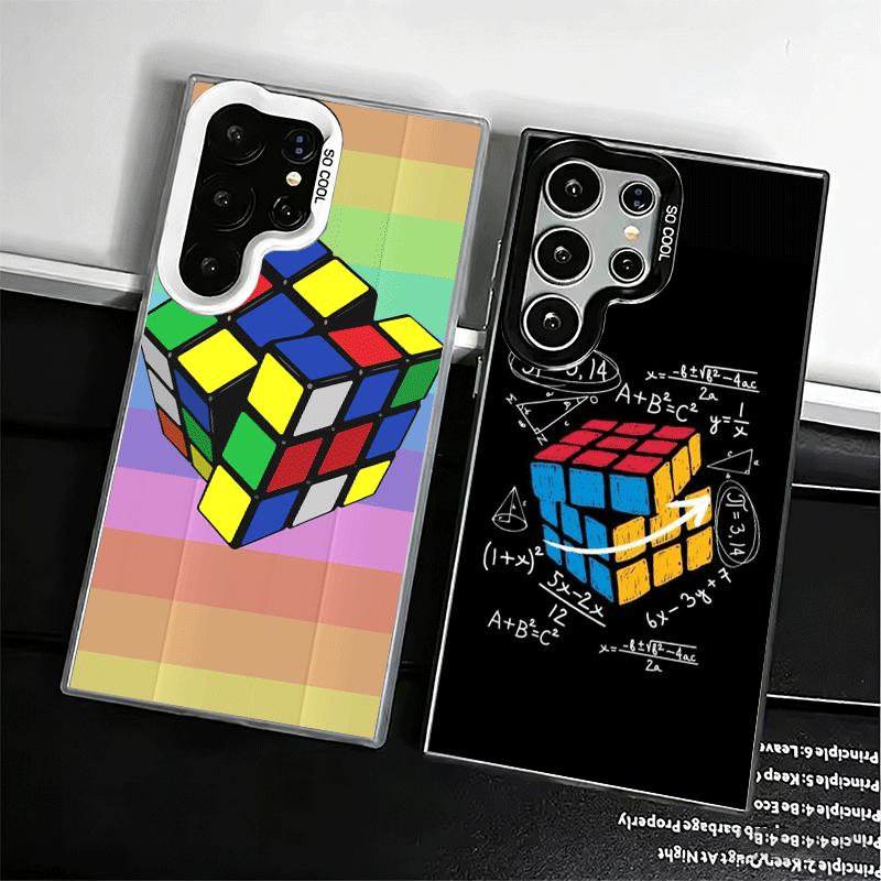 Rubik Cube Formula Spoofs Math Shockproof Phone Case for Samsung Galaxy S26 Edge S25 Ultra S24 FE S23 Plus S21 Cover Anti Fall F