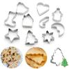 Christmas Cookie Cutter Set Star Xmas Tree House Bells Snowflake Molds Stainless Steel Baking Shaping Cutters for DIY  Biscuit