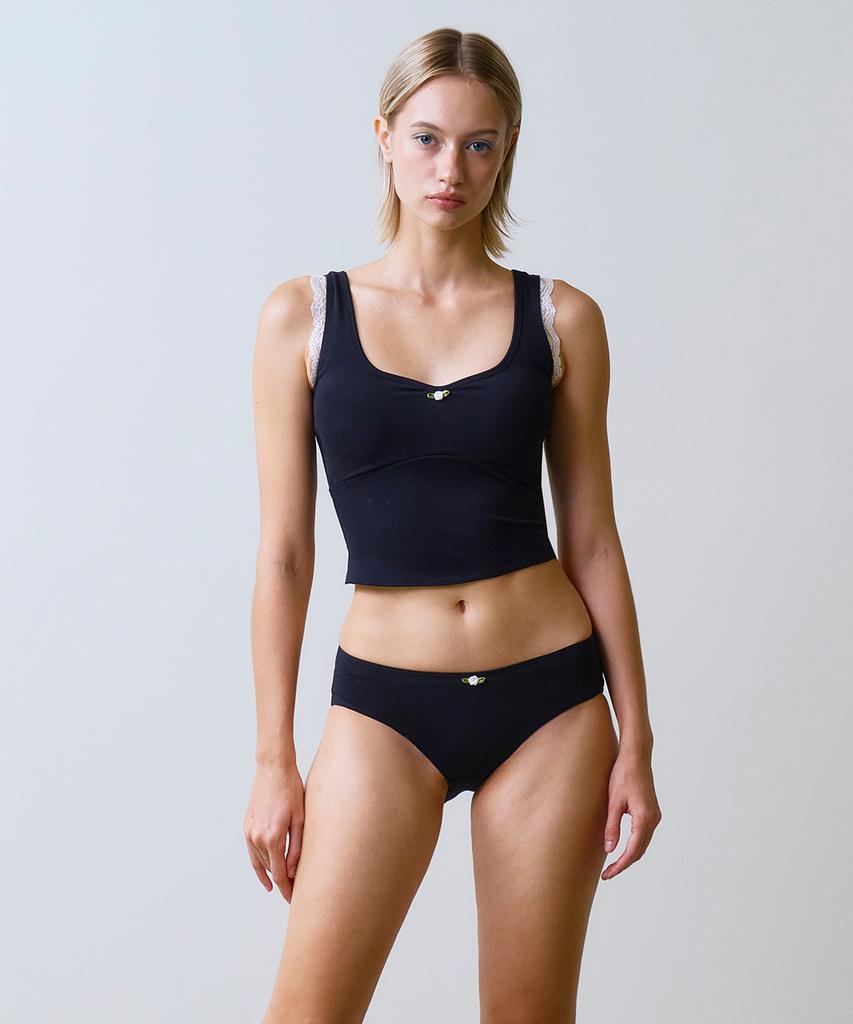 VINAJ Маленькая Роза Низкие Бикини Трусики (черный)
