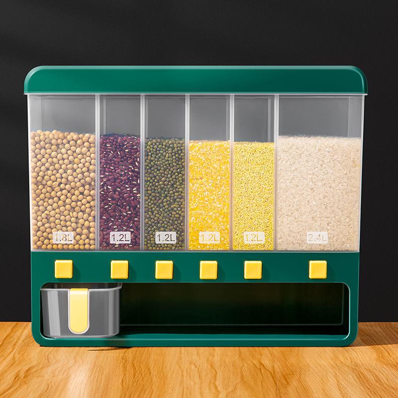 Настенный герметичный ящик для хранения риса Контейнер для зерна зерновых Диспенсер для сухих продуктов Банка для хранения зерна Контейнер для хранения большой емкости