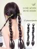2pcs Fashion Braid Head Rope Wig Playful Girls Handmade Fishbone Twist Braids High Ponytail Hair Accessories for Woman Daily Use