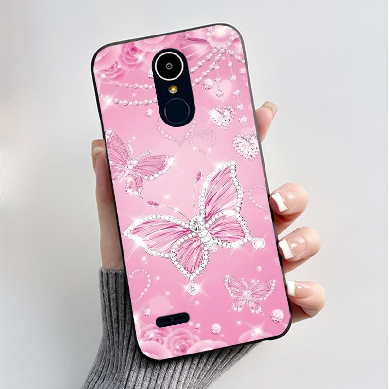 Чехол для LG K8 2017/LG K8 2018/LG K9 2018 Мягкий Силиконовый Черный Корпус для LG K10 2016/LG K10 2017 Чехол Милый Цветочный Мультяшный Чехол