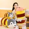 Новая плюшевая игрушка New Bee Husky для девочек, подушка-длинная полоска для сна, домашняя кукла-бобр, подушка