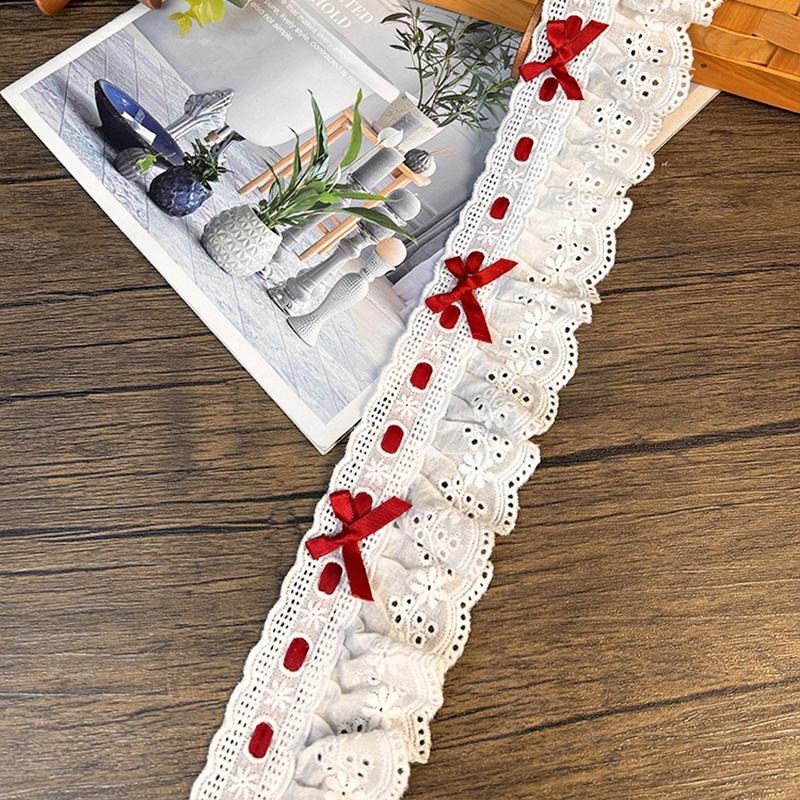 1 ярд юбка кружевные аксессуары DIY материал полиэстер лента вышивка декоративные швейные края DIY поделки 7 см в ширину