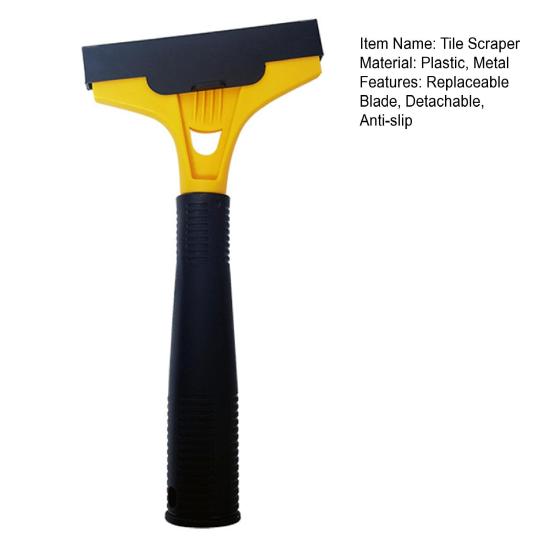 Скребок для плитки Сменное лезвие Съемное противоскользящее бесследное трудосберегающее покрытие Эргономичная ручка Красивый шпатель для плитки со швом для стены