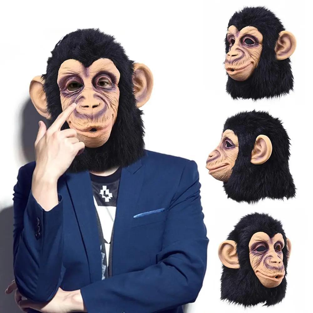 New Gorilla Monkey Halloween Animal Mask Party Live Streaming Cos play Latex funny headgear