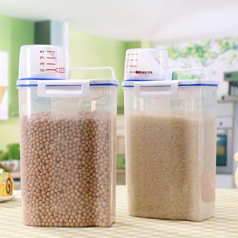 2KG Airtight Storage Container for Rice, Grains, Flour, Cat & Dog Food