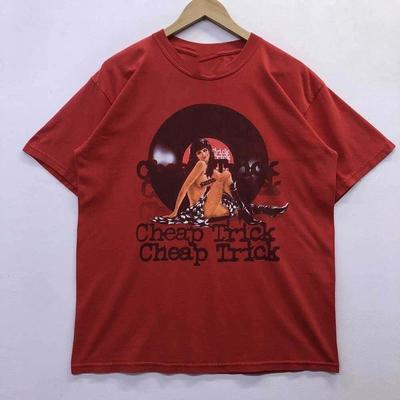 Merry Christmas CHEAP TRICK Band Red Cotton Full Size Shirt Adults PP1350