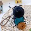 Ladybug Plush Insects Key Ring Cartoon Cockroach Key Chain Cute Moth Fly Pendant  for Gifts