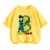 2025 MINISO Лето 4-14 Детская футболка Dragon Ball Z Son Goku Аниме Подростковая одежда Модная повседневная футболка Одежда для мальчиков Девочки Kawaii Детские топы