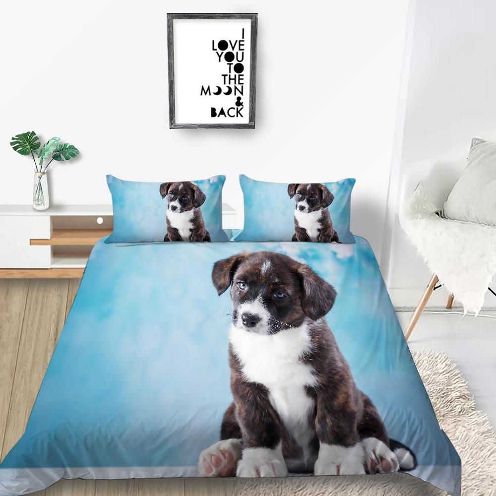 Новая мода Цветок Пододеяльник Комплект домашних животных Постельное белье Собаки Наволочка Дизайн Домашний текстиль Мультфильм Мужчина Женщина Одноместный Чехол на кровать King Size