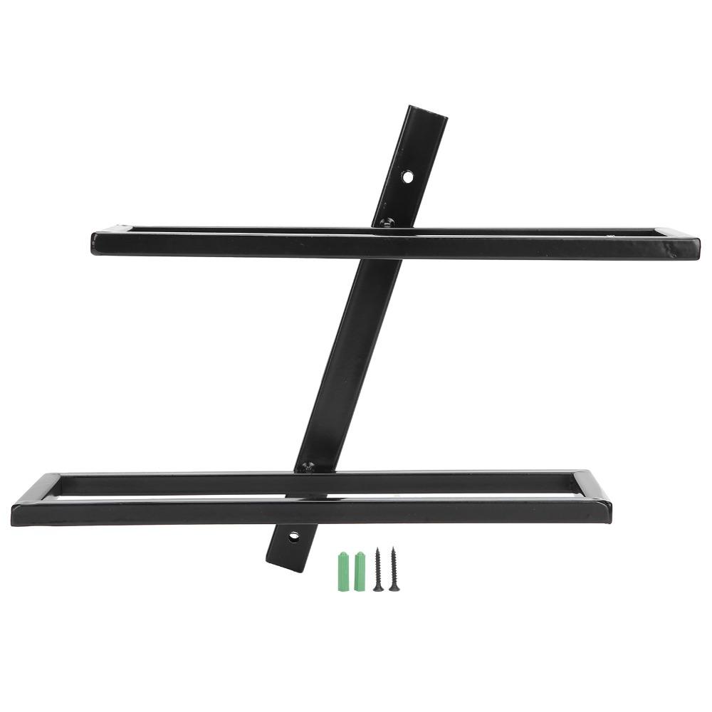 10.63x4.13x9.84in Wall Mount Iron Wine Bottle Storage Rack Bathroom Wall Towel Hanging Bracket