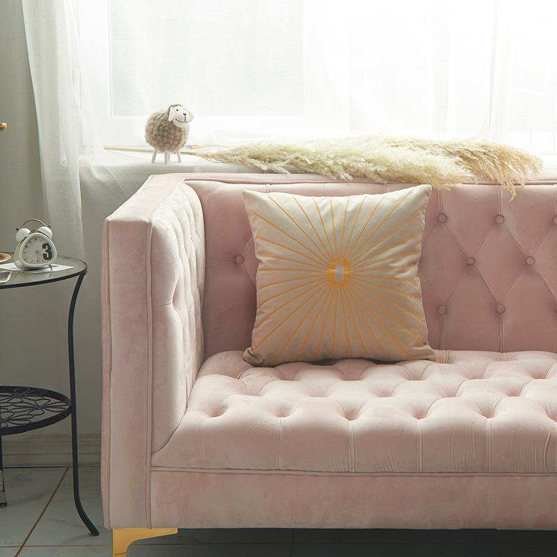 Бархатная наволочка с вышивкой золотой нитью, новый утолщенный стиль, домашняя плюшевая наволочка без наполнителя