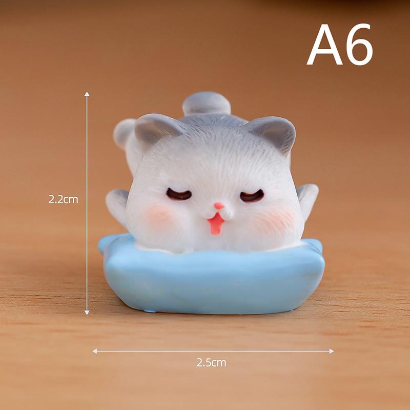 Статуэтки Миниатюры Мультфильм Милый Кот Котенок Животные Микро Пейзаж Украшения Для Украшения Дома Декор Для Комнаты Аксессуары