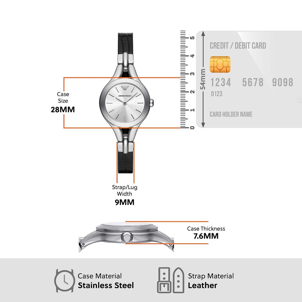 Часы AR11552 Черные [Emporio Armani] Женские