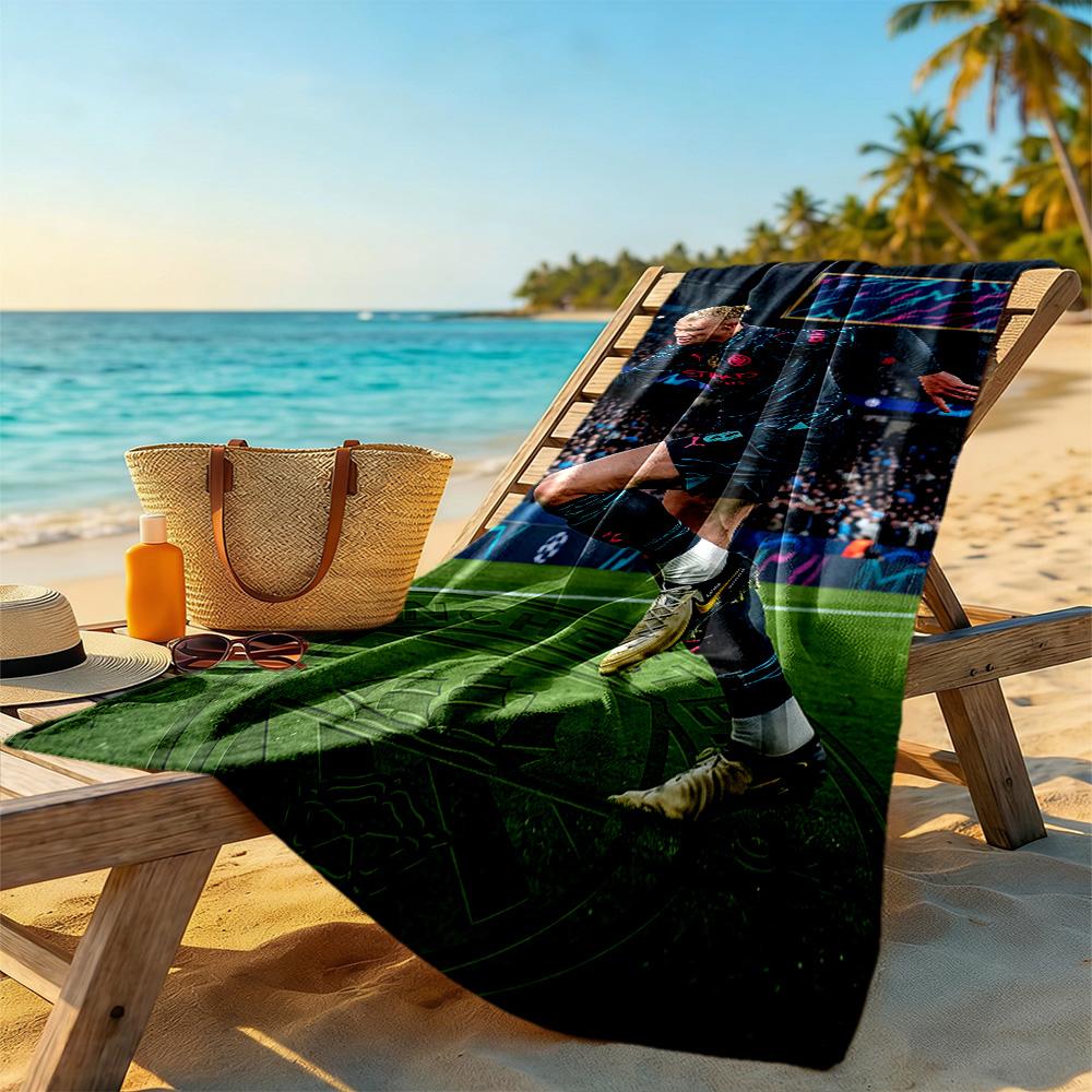 Haaland Beach Towel Soft Durable Quick-Dry Comfortable Lightweight Perfect for Traveling Yoga Camping and Swimming