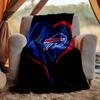 Bills Team Flannel Blanket Soft Warm All-Season Throw, Design for Camping, Car Travel, Hiking Sofa, Bed, Office Perfect Gift for Parties