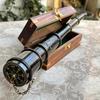 Handmade Brass Telescope with Leather Grip: Nautical Spyglass