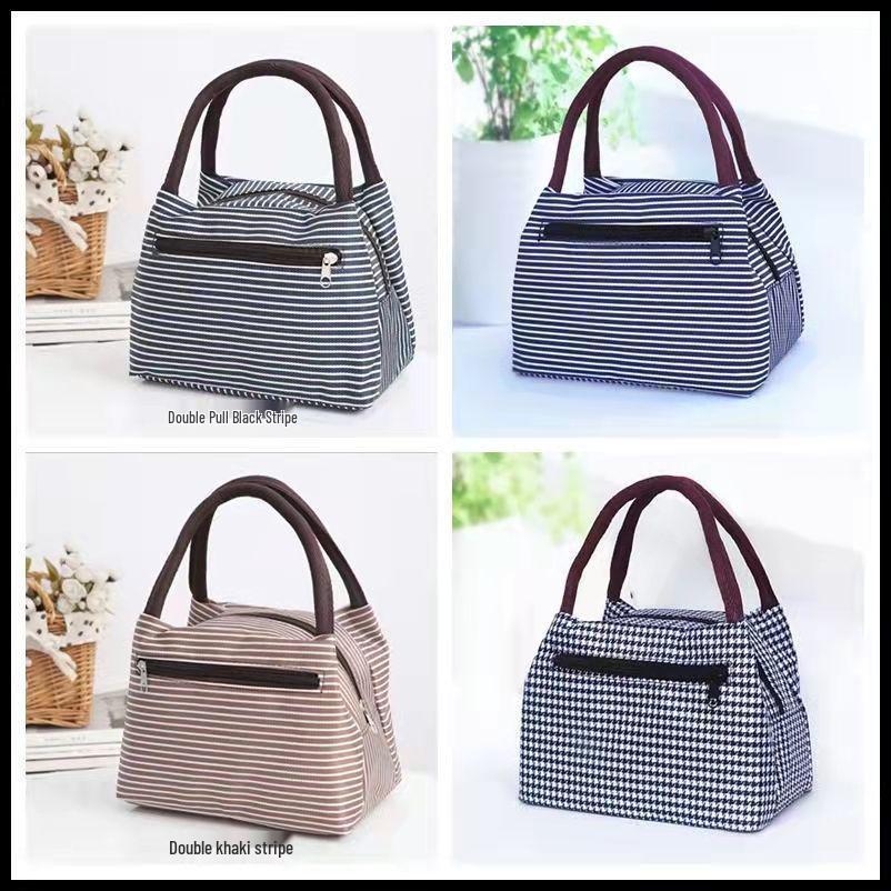 Женская водонепроницаемая сумка из ткани Оксфорд и холщовая сумка-тоут для мамы - Маленькая квадратная сумка с карманом для зонта