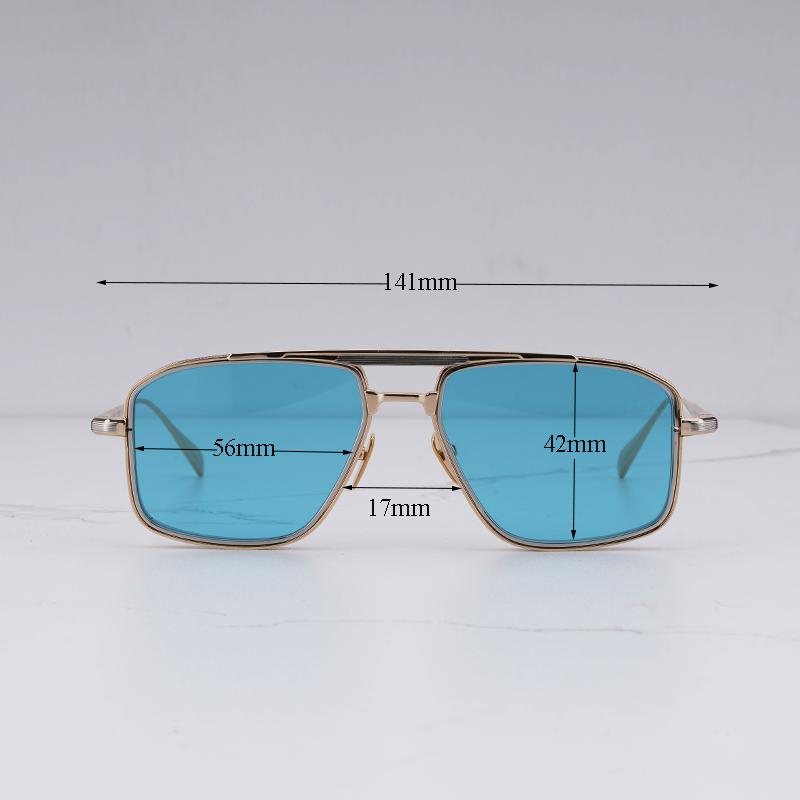 Мужские модные солнцезащитные очки-пилоты High Street Gold EARL Classical Top Quality Double Bridge Alloy Solar Glasses Male