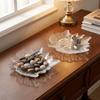 Leaves Shape Glass Dessert Dish European Style Dried Fruit Trays Fruit Plate  Jewelry Storage