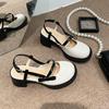 Mary Janes Platform Shoes Buckle Bow Round Toe Sweet Shoes Lolita Hollow Fairy Elegant Sandals Shoes Woman Casual Summer