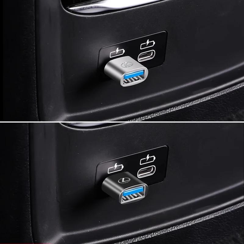 2026 Hot Interior Stickers Car Type-C To USB 3.0 Interface Mini Converter Charging Adapter For Lexus F SPORT ES RX NX LS UX LM L