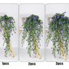 2Pcs Wall Home Garden Wedding Decoration Outdoor Artificial Plant Hanging Flowers With Eucalyptus Leaves Greenery Vine