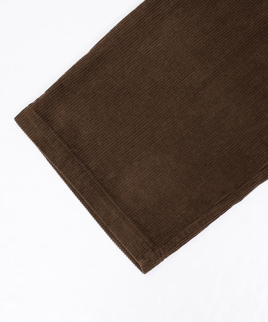CAMEL WORK Wide Corduroy Cut Cargo Pants (Brown)