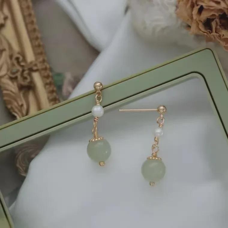 Жемчужные серьги "Qingyun Bibo": Китайские клипсы в стиле ханьфу, не требуют пирсинга