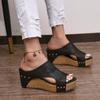 Women Platform Slippers 2024 New Summer Wedges Sandals Peep Toe Thick Bottom Casual Shoes Luxury Designer Slippers Slides Women