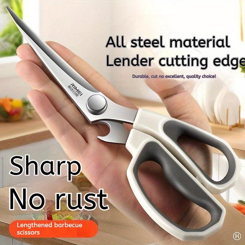 Sharp Barbecue Kitchen Scissors Shear For Home Kitchen Scissors Multifunctional Stainless Steel Steak Scissors With Curved Blade5