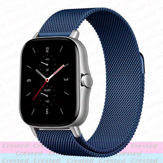 20 мм/22 мм Миланская петля Ремешок Для Amazfit GTS/4/2/2e/3/GTS2 Mini/GTR 47/GTR2/4/3/Pro Браслет для часов ремешок Amazfit bip 6 5 ремешки