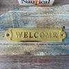 Welcome Sign Nautical - Solid Brass - Nautical Decor - Wall Plaque - Boat Cabin