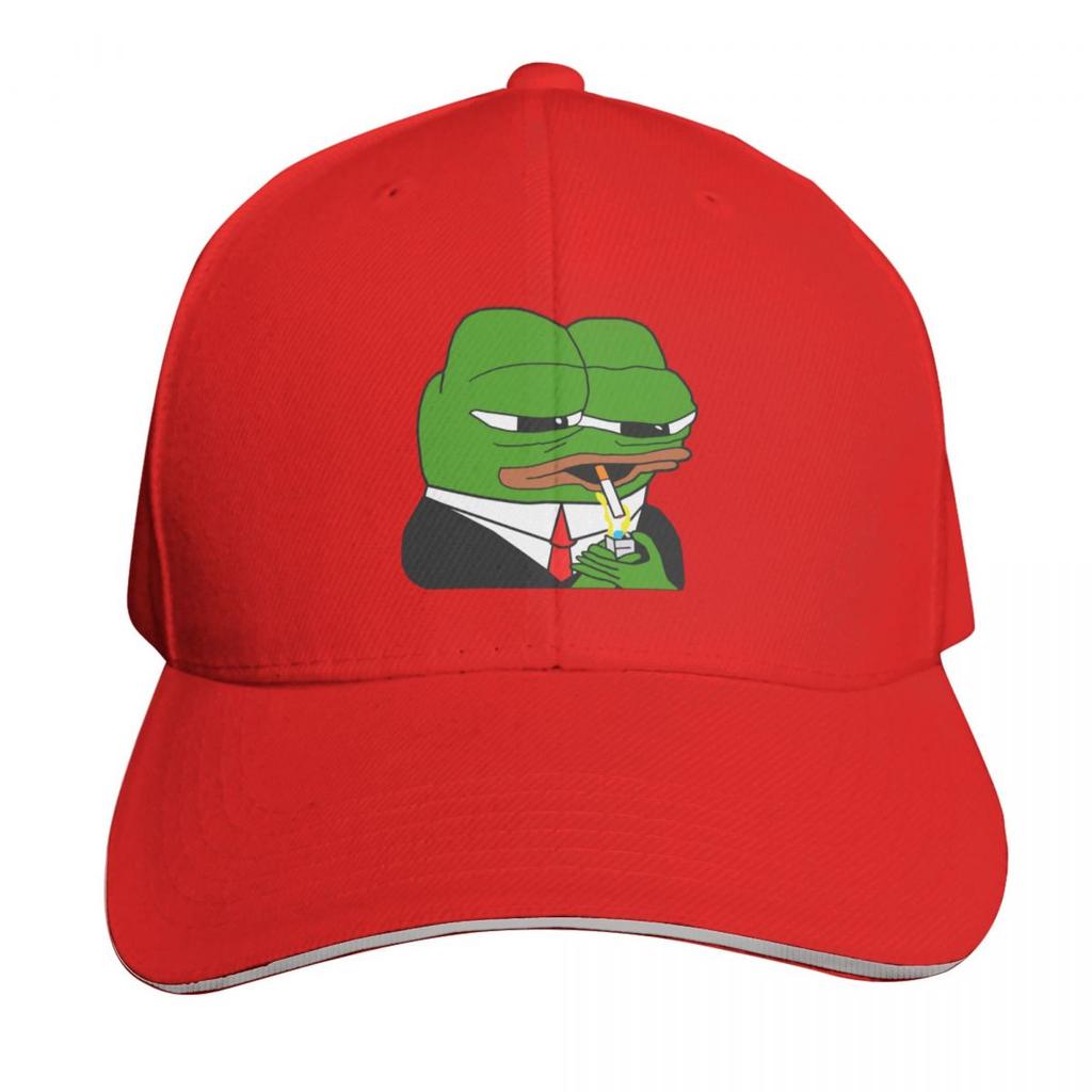 Sad Pepe Smoking BusinessUnisex Baseball Cap Breathable Mesh Back Adjustable Buckle Closure Moisture Wicking Quick Dry