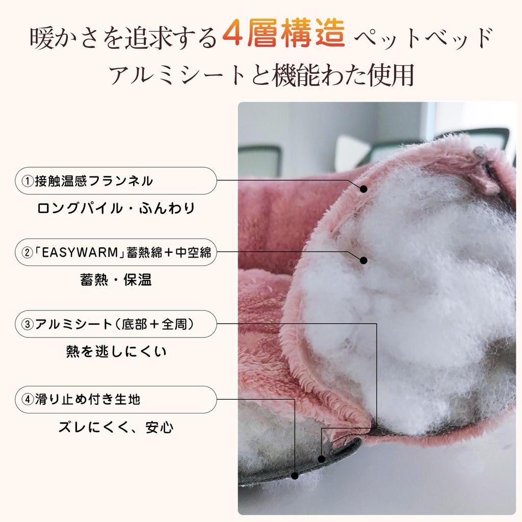 Washable Dog and Cat Bed for Winter Aluminum and Pet Bed for Winter Cats and Cushion Dog Fluffy Pet Sofa with Finish Warm, [Heat-Storing Cotton,