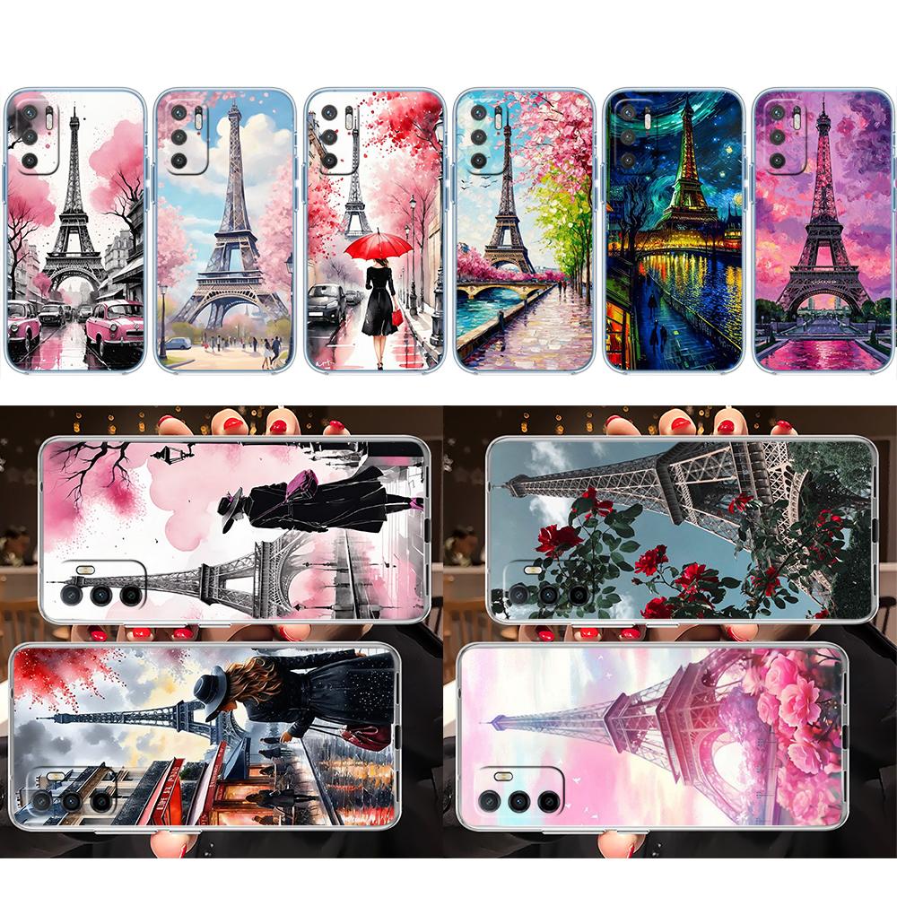 CJ57 France Paris Eiffel tower Phone Case for Motorola Moto G7 G8 G9 G84 G85 G73 G24 G15 Z2 Play Power Plus