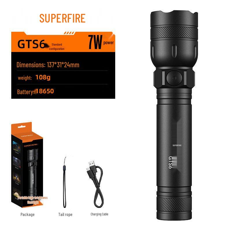 SupFire GTS6 Rechargeable LED Flashlight