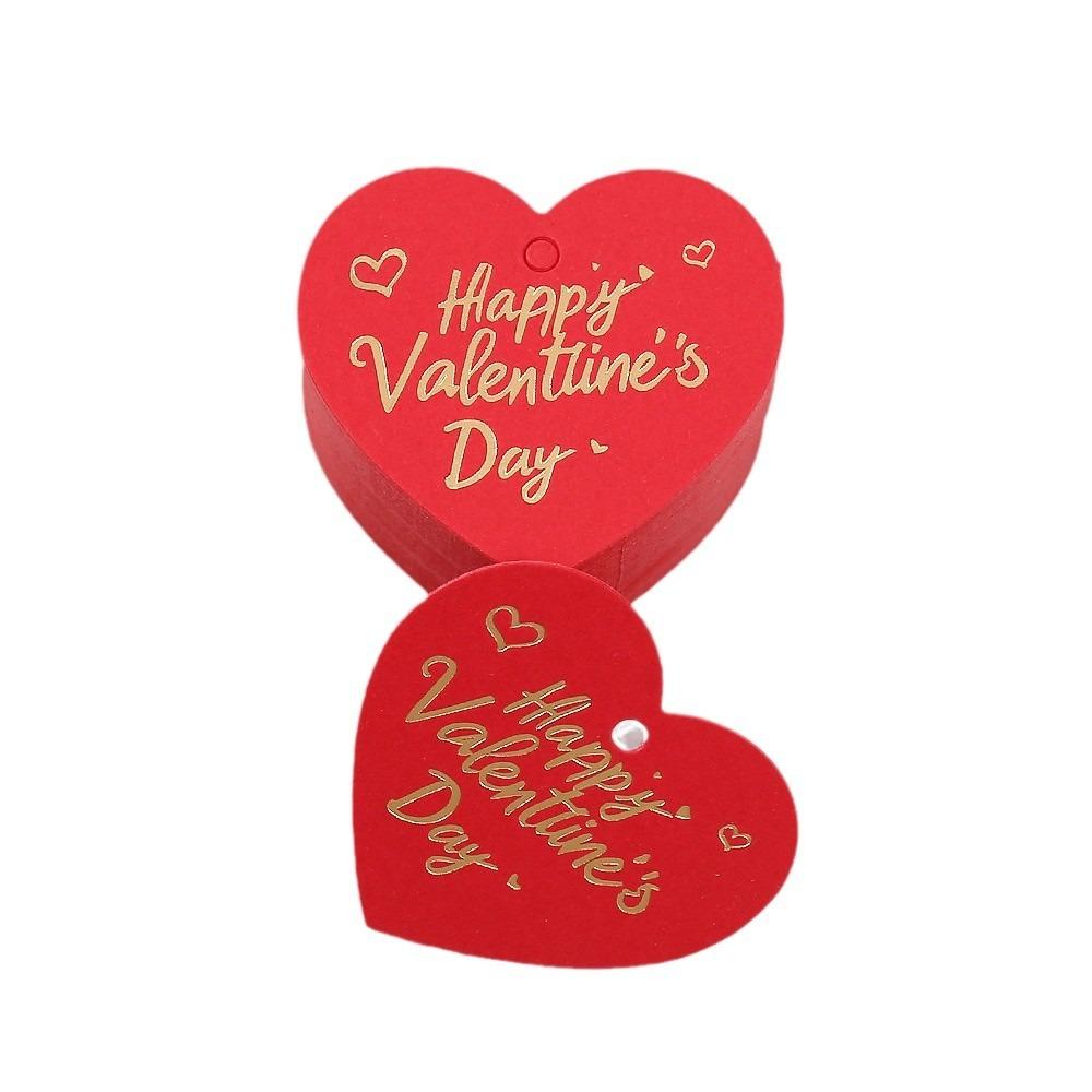 100 шт. подарочные бирки ручной работы на День святого Валентина в форме сердца подарочные этикетки с Днем святого Валентина