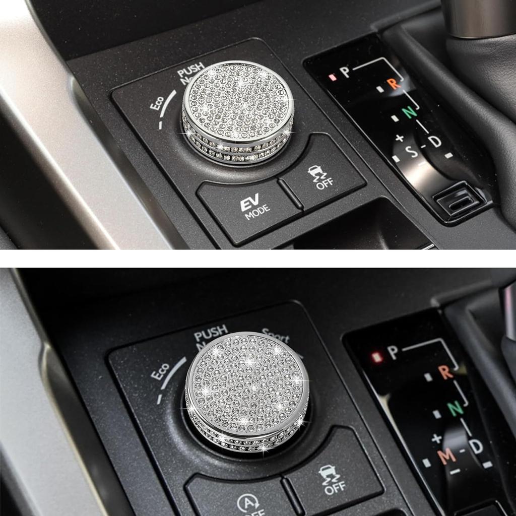 Крышка кнопок центральной консоли TOMALL Bling, совместимая с Lexus RX NX Крышка кнопки режима вождения Накладка на кнопку Crystal Speed ​​Накладка на кнопку переменной скорости