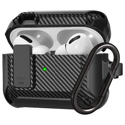 Для Airpods Pro 2 Поколение 2-е 1-е Чехол Защитный Зажим Карбоновое Волокно Жесткий Чехол-Крышка с Брелоком для AirPods 3 2 Чехол