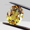 Обработанный стеклянный камень оттенка цитрина, 2,80 карата, желтый овальной огранки, 10x8x5 мм.