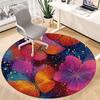 1pc Butterfly Fantasy Office Round Area Rug, Indoor Mat Suitable ForOffice, Under Office Chairs Bedroom Living Room Home Decor, Room Deco  D072