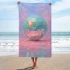 Cute Red Lobster Cartoon Beach Towel Coastal Print Soft Absorbent Quick Dry Beach Blanket for Travel Vacation Daily Use