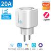 Tuya Вилка ЕС 16А/20А wifi/zigbee, Умная настенная розетка с функцией мониторинга мощности и таймером, Голосовое управление с помощью Alexa Google Home Yandex Alice