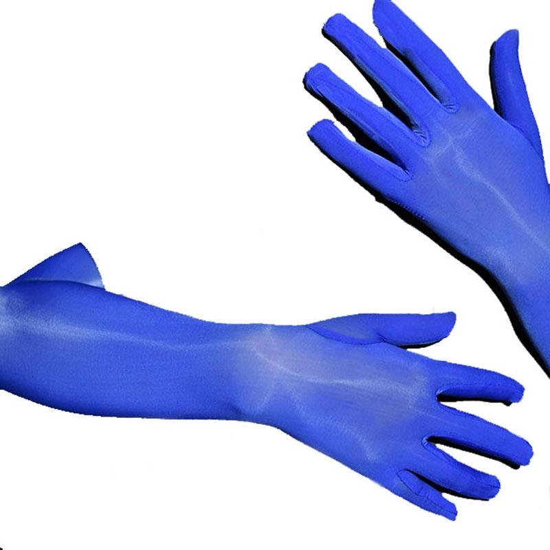 Sexy Gay Man Elasticity Smooth Oil Shiny Solid Long Stockings Gloves Multicolor Cosplay Drive Stage Performance Pole Dancing