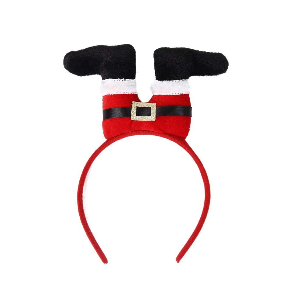 Foolscap Santa Claus Headband Plaid Christmas Cap Hair Bands Gifts Christmas Hair Hoop Daily