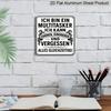 2D Flat 1pc, Vintage Metal Aluminum Sign, Decorative Hanging Sign and Ornament, Sarcastic Humor Style, Black and White Minimalist Design, Office