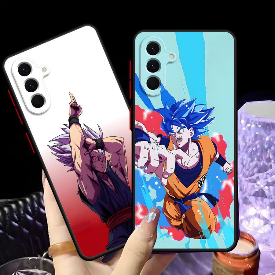 Чехол для Samsung Galaxy A34 A22 A24 A73 A21s A25 A26 A54 A53 A52 A56 A35 A36 Задняя крышка телефона Dragon Ball Цвет Гоку
